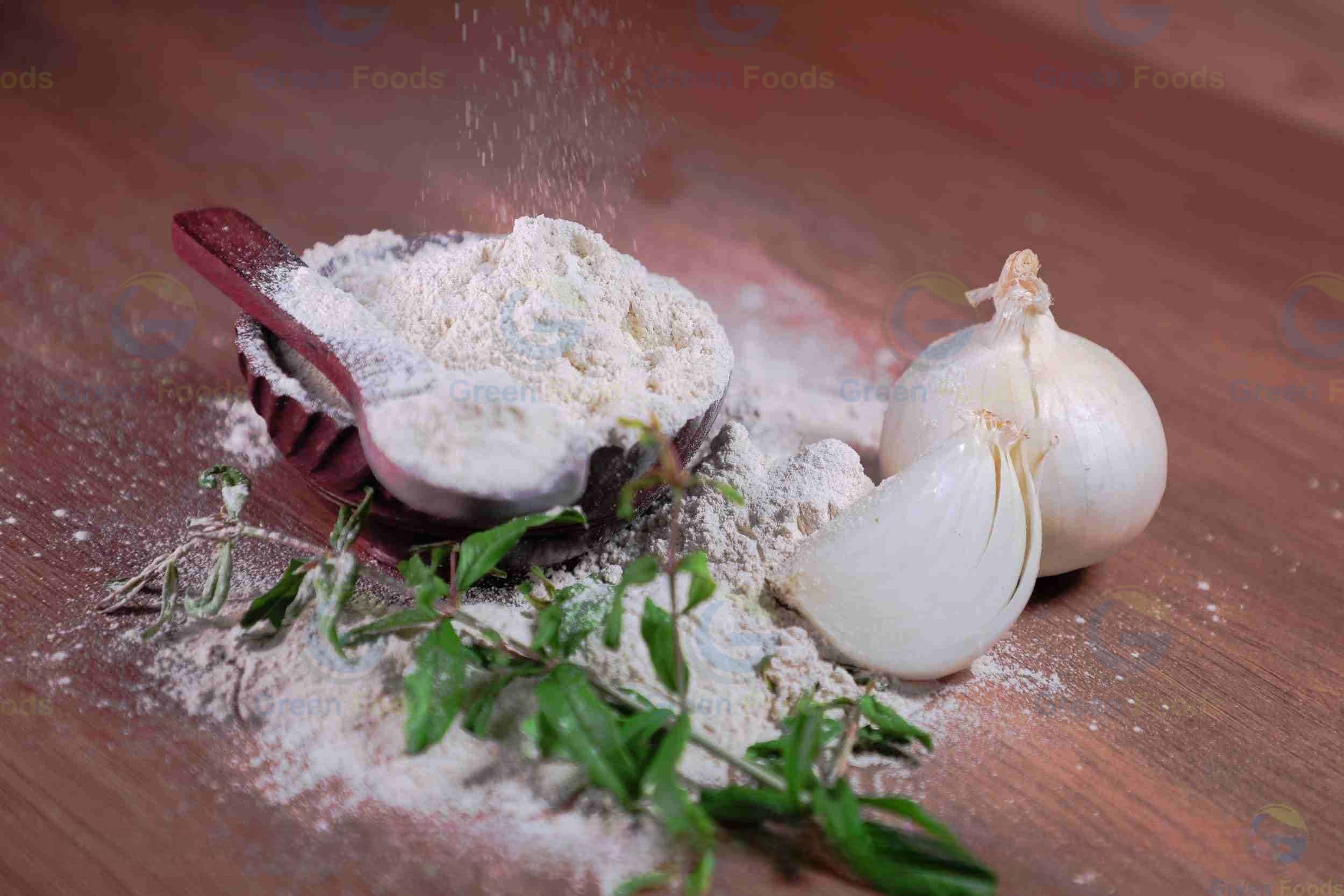 Dehydrated white onion powder